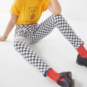 BDG Twig High-Rise Skinny Jean - Checkered Zip